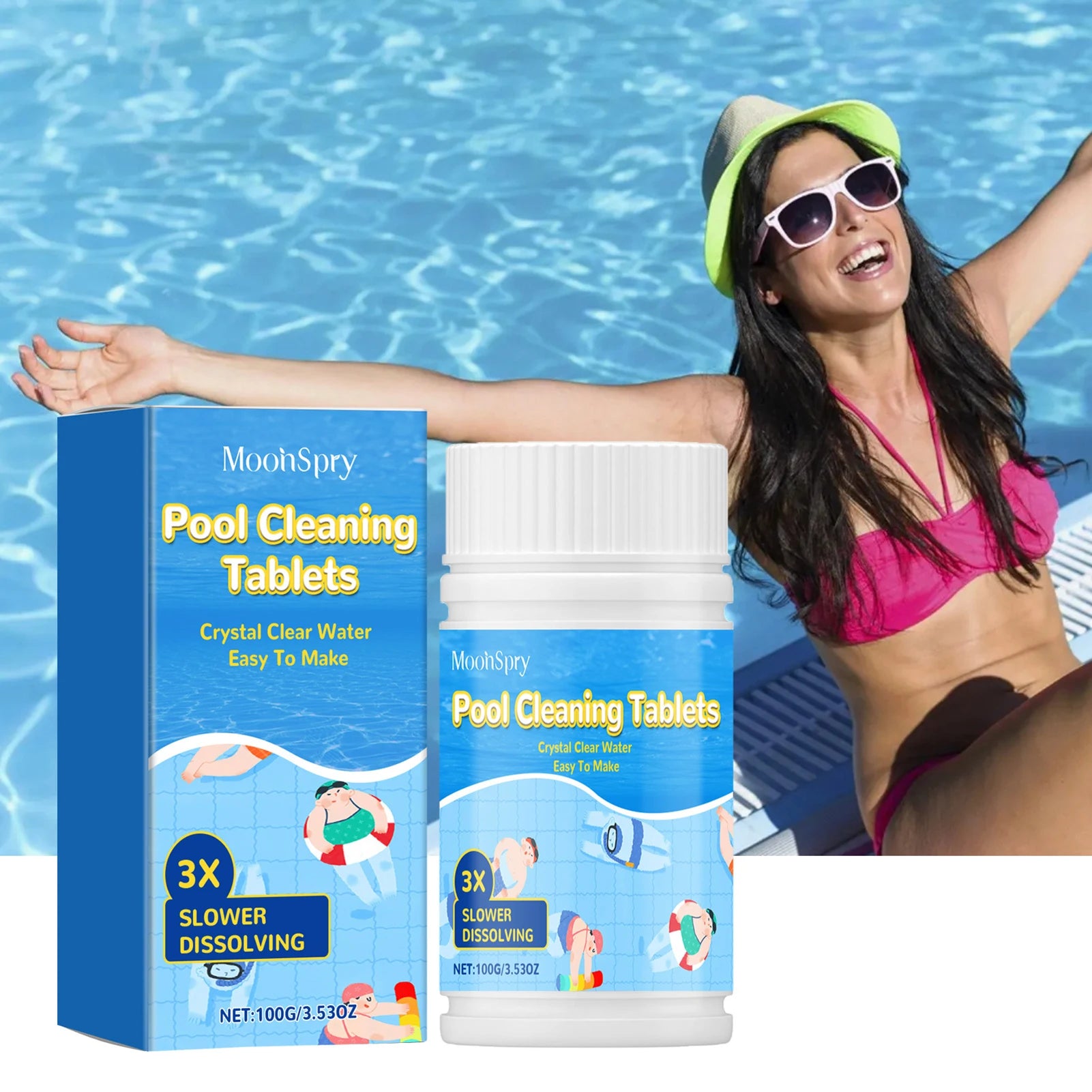 Pool Cleaning Tablets – Chlorine, Algaecide & Clarifier | All Pools Pool Cleaning Tablets Oasis Select