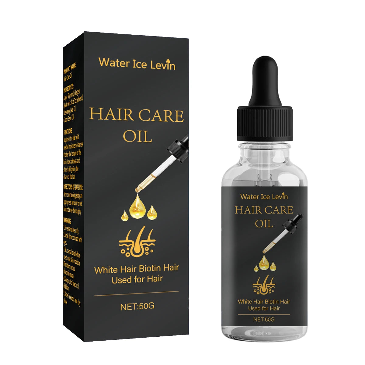 Biotin Hair Oil – Rosemary, Castor Oil & Collagen for Shine Hair Treatment Oil Oasis Select black 30ml