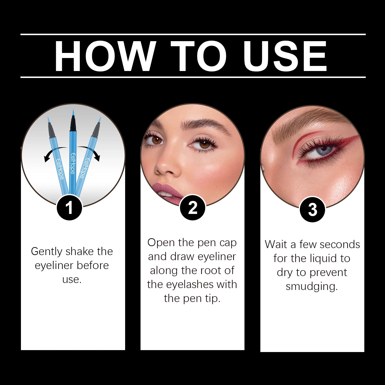 8 Color UV Neon Eyeliner Pencil Colored Eyeliner Smooth Quick Dry Long Lasting Waterproof For Party Festival Makeup Cosmetic Oasis Select