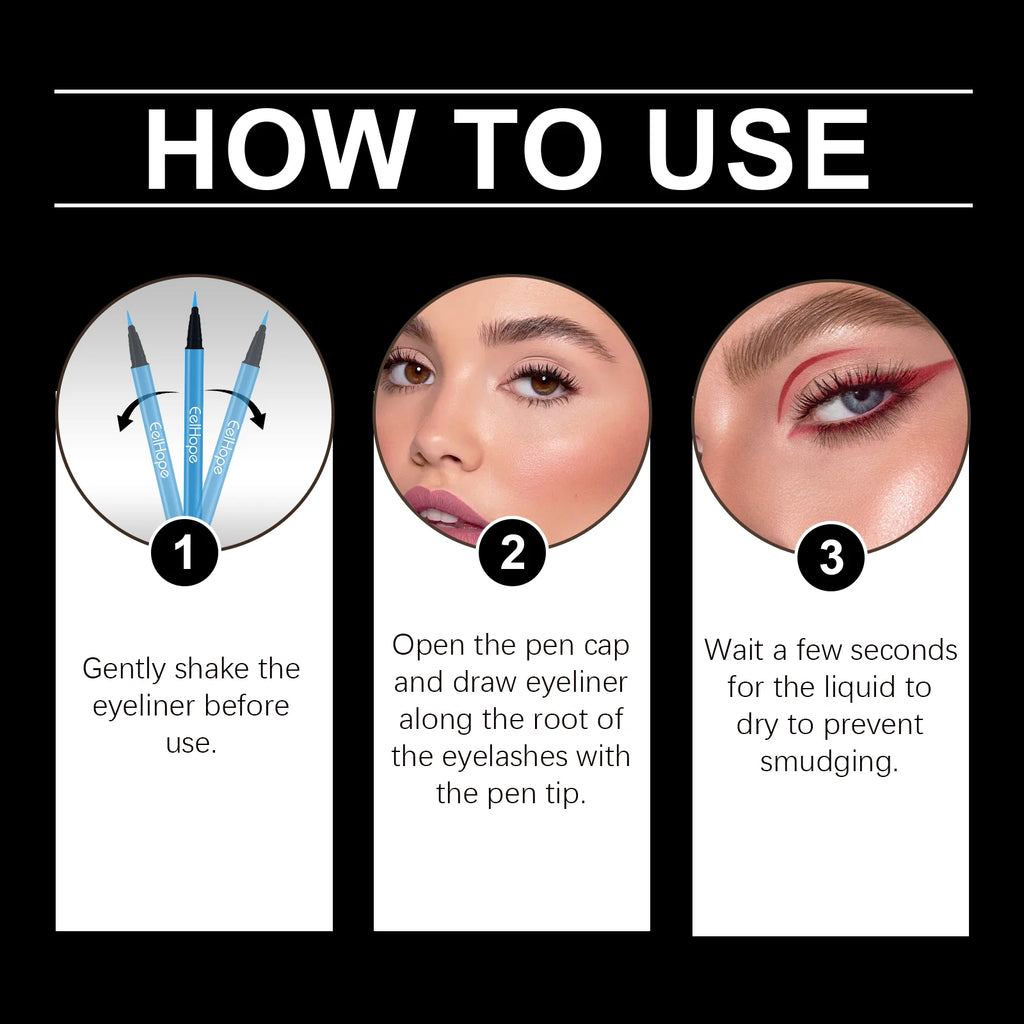 Eelhope 8-Color UV Neon Eyeliner Pencil Set – Waterproof UV Neon Eyeliner Set Oasis Select