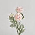 50CM 3 Head Flocking Lotus Artificial Flower Peony Artificial Flower Wedding Home Living Room Decoration Oasis Select B
