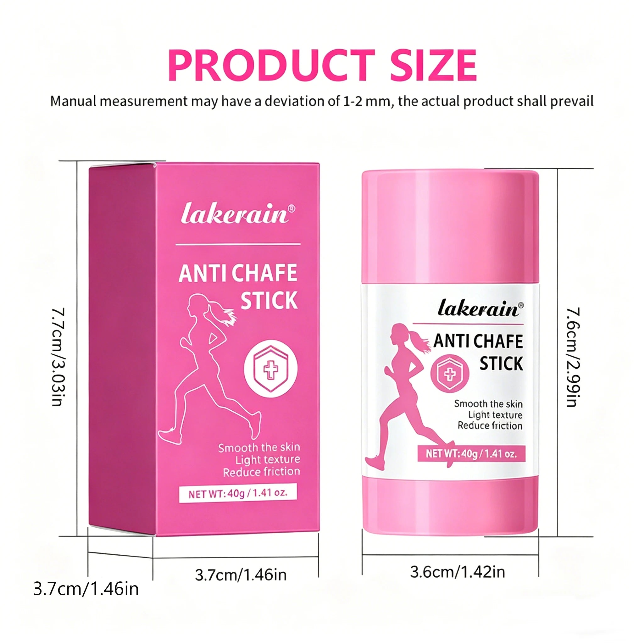 40gAnti-Friction Body Balm Stick, Moisturizing Skin Protection for Sports Chafing Oasis Select