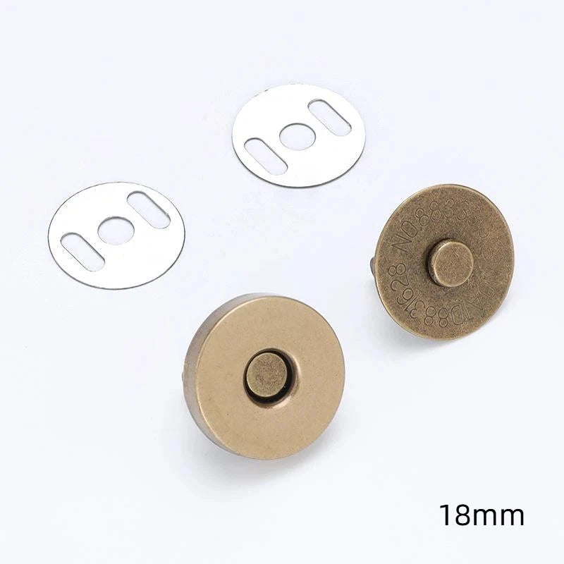 10-Pack Magnetic Snap Button Clasps for Bags & Leather 14/18mm Magnetic Snap Clasps Oasis Select 18mm Bronze