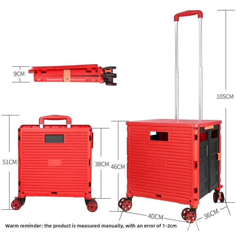 Multi-functional Baoyu folding universal wheel eight-wheel shopping cart, home shopping cart outdoor car, storage box Oasis Select