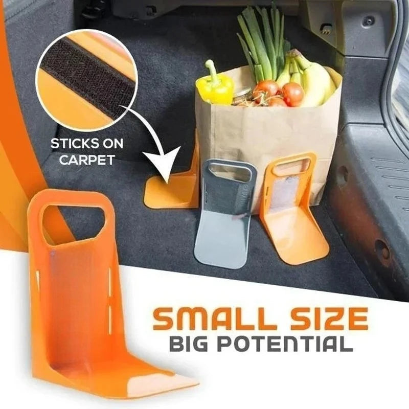 2pc Car Back Auto Trunk Fixed Rack Holder Stand Shake-proof Organizer Fence Storage Holder Adjustable Distance Storage Box Fixer Oasis Select