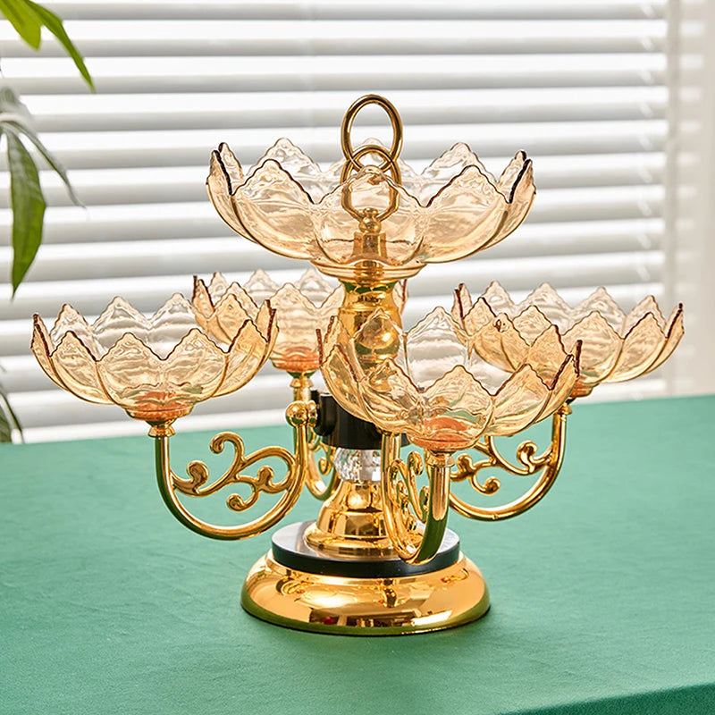 Luxury Multi-Level 360° Reversible Crystal Fruit And Candy Tray for Christmas Celebrations Oasis Select