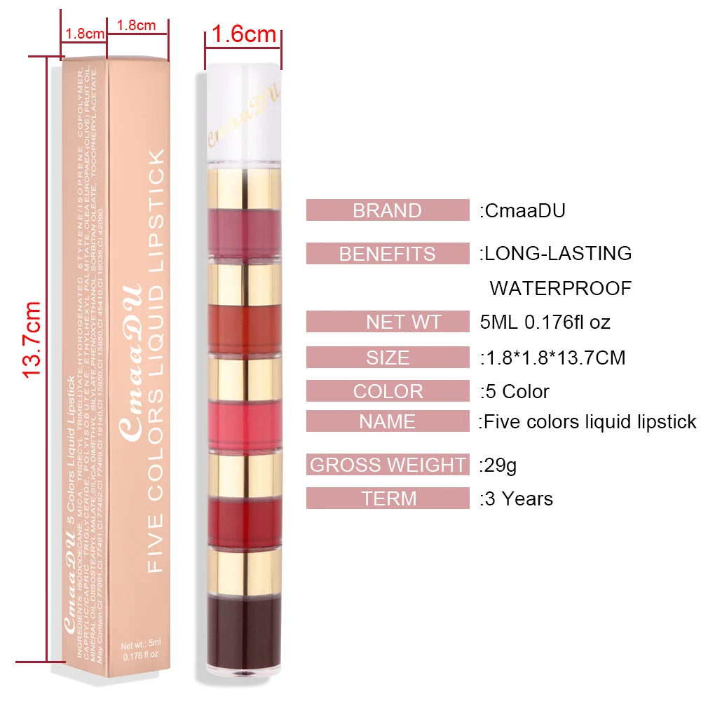 Lip Stain Non-Sticky Long-lasting Lock Color Matte Lip Gloss Lipstick Waterproof Y2K Fancy Fashion Birthday Christmas Present Oasis Select
