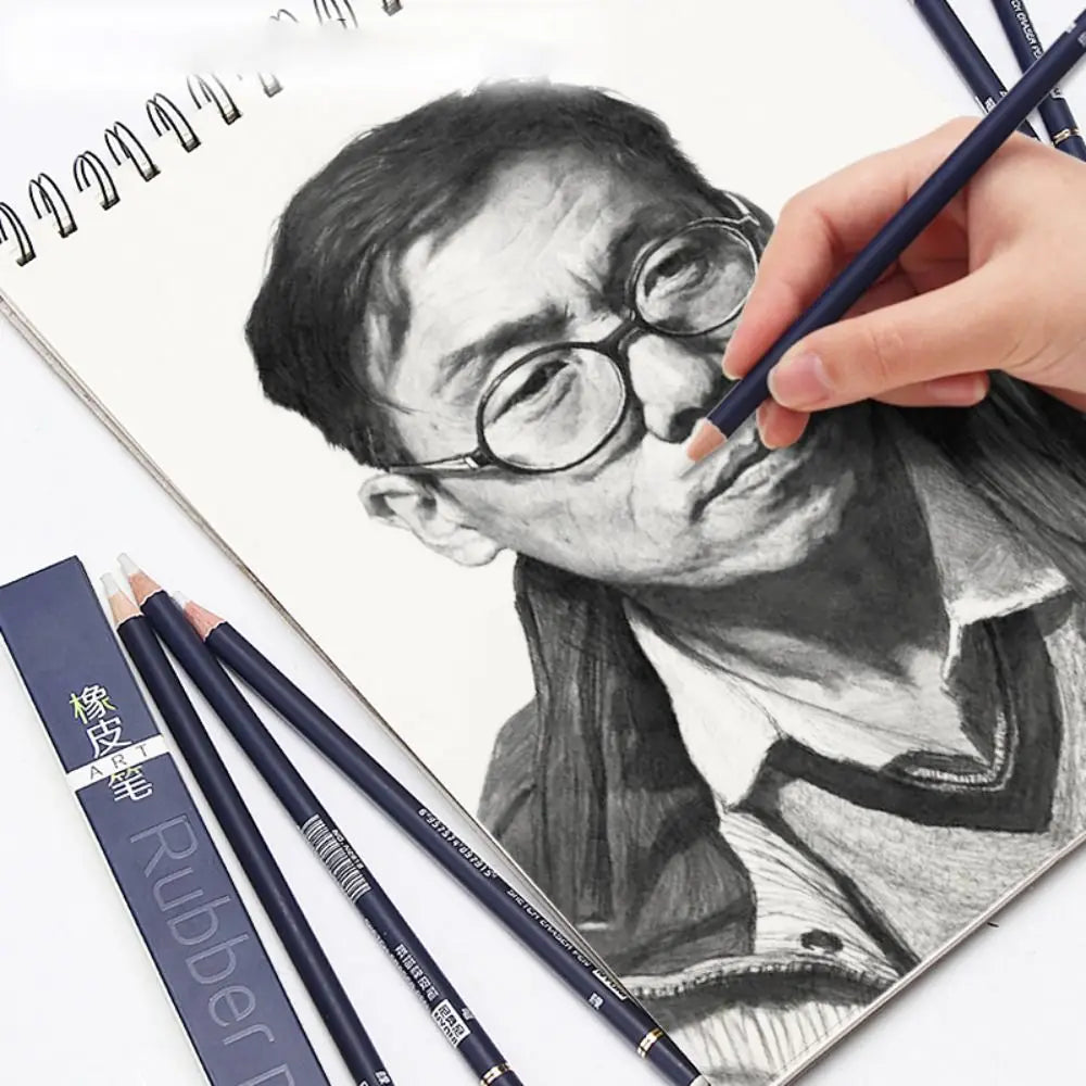Creative High Precision Pencil Shape Eraser Writing Painting Sketching Eraser Sketching Drawing Eraser School Office Supplies Oasis Select