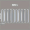 10pcs Clear Silicone Door Anti-Collision Pads, 6.3cm x 0.99cm - Transparent, Flexible Sealing Strips for Quieter Door Operation Oasis Select WHITE