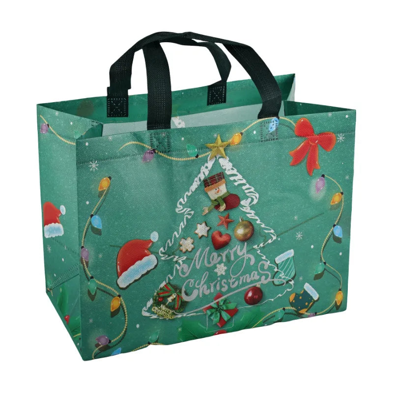 Christmas Gift Bags | Santa Elk Snowman Non-Woven Tote
