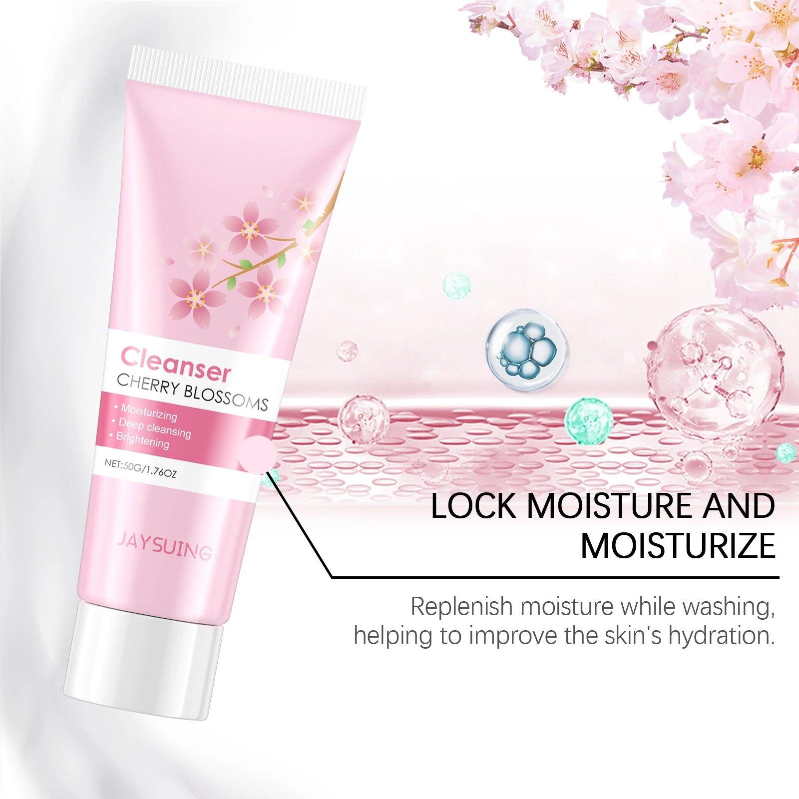 Eelhoe Cherry Blossom Facial Cleanser – Oil Control & Hydrating Facial Cleanser Oasis Select