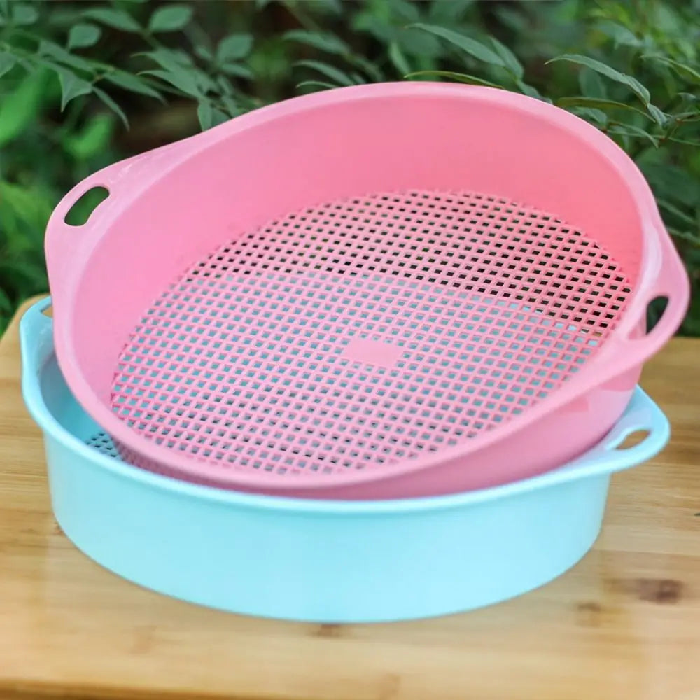 Sifting Tool Plastic Soil Sieve Sifter Multi-use Round Sand Screen Filter Manual Garden Mesh Pan Compost Oasis Select