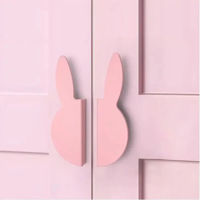 Love Rabbit Cartoon Children's Room Handle Color Matching Cabinet Door Handle Kitchen Cabinet Shoe Cabinet Wardrobe Door Handle Oasis Select