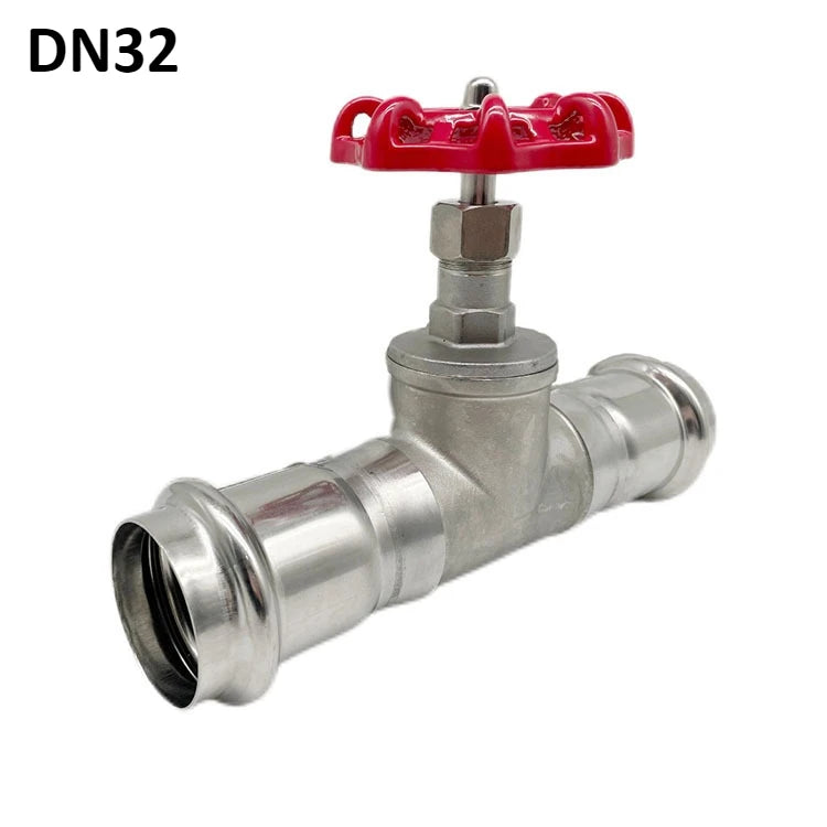 304 Stainless Steel One-way Manual Threaded Globe Valve DN15 20 25 32 40 50 Compression Type Tap Water Oil Switch Oasis Select DN32
