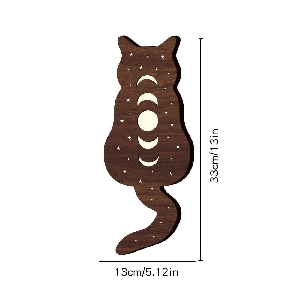Nordic Wall Decoration Pendant Bohemia UV Printed Wood Led Wall Decoration Oasis Select Brown