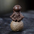 Zisha Astronaut Tea Pet Tea Ceremony Figure Astronaut Home Decoration Tea Set Small Ornament Gift Oasis Select Purple