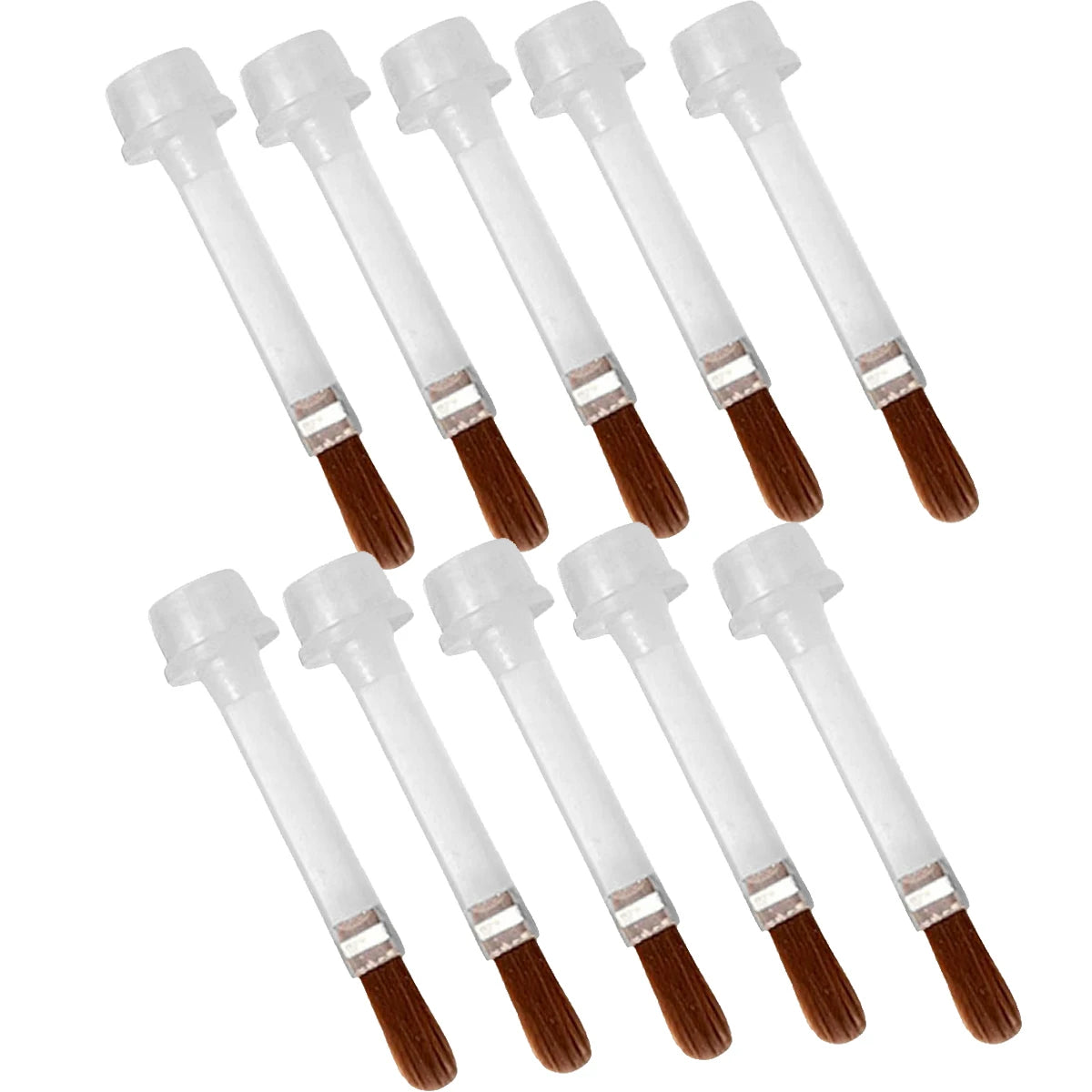 1/10Pcs Disposable Nail Polish Brush For Nail Polish Bottle Replacement Brush Soft Bristles Nail Brushes Nail Art Applicators Oasis Select 10PCS-curved