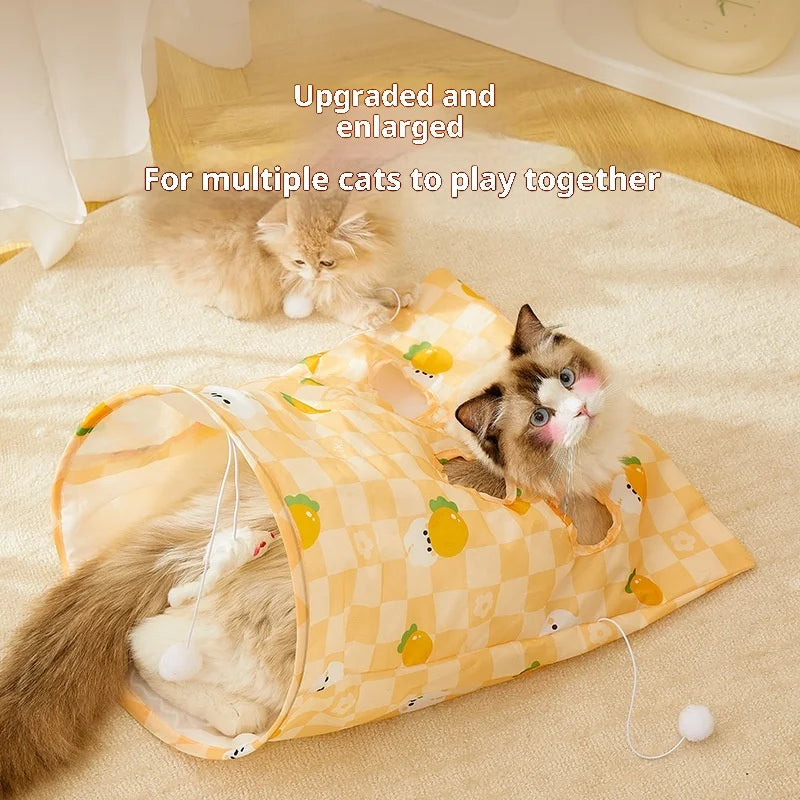 New Foldable Ring Paper Cat Tunnel Toy Cat Drill Pocket Rolling Earth Dragon Channel Toy Oasis Select