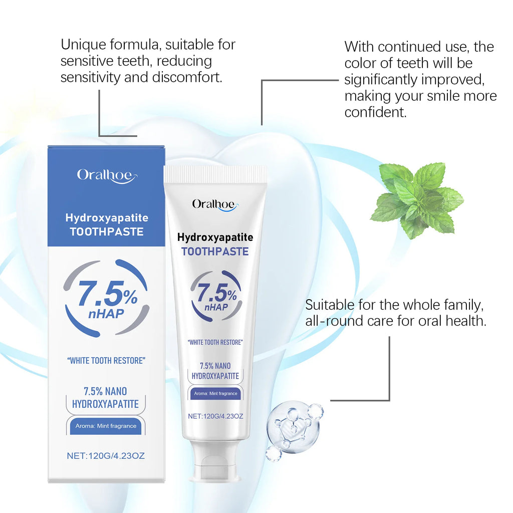 Oralhoe Hydroxyapatite Whitening Toothpaste – Stain Removal Whitening Toothpaste Oasis Select
