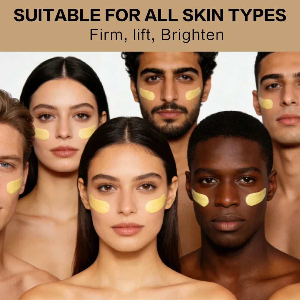 HISENRAIN 6-in-1 Eye Yellow Cream for Dark Circles, Puffiness, Wrinkles & Hydration - Anti-Aging Treatment for Men & Women. Oasis Select