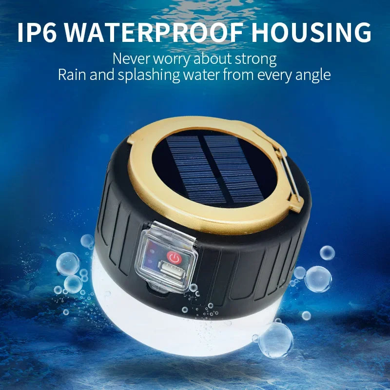 Solar LED Camping Lantern | USB Rechargeable Portable Light