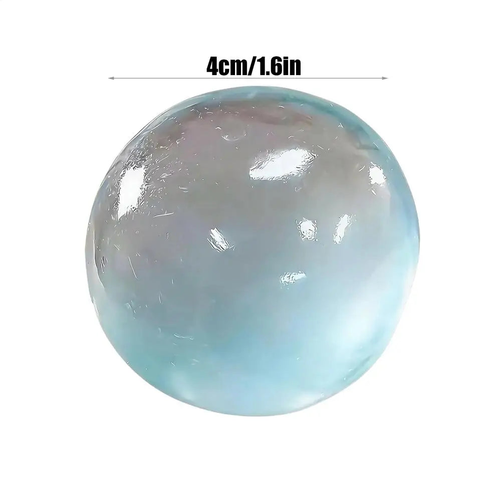 Maltose Squishys Toys Stress Ball Anti Stress Fidget Toy Soft Simulated Bule Transparent Ball Quick-rebound Squeeze Toys Oasis Select Blue