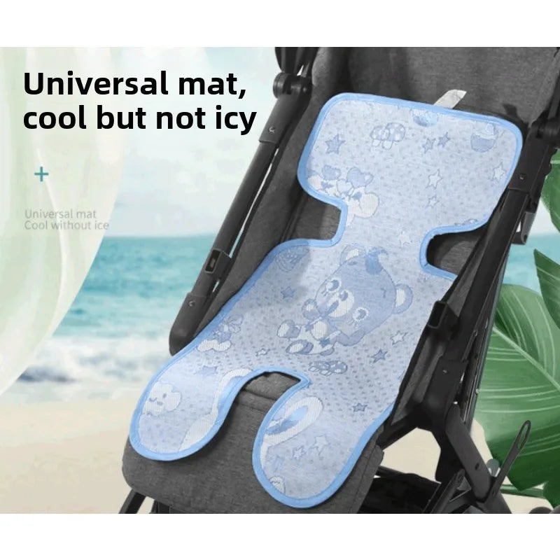 1PC Baby Stroller Cooling Mat Ice Silk Reclining Mat Cushion Baby Dining Chair Cooling Mat Summer Safety Seat Sleeping Mat Oasis Select