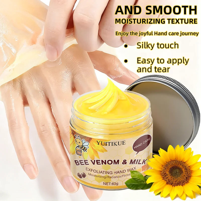 Bee Venom Milk Exfoliating Hand Wax Mask 60g – Firm & Hydrate