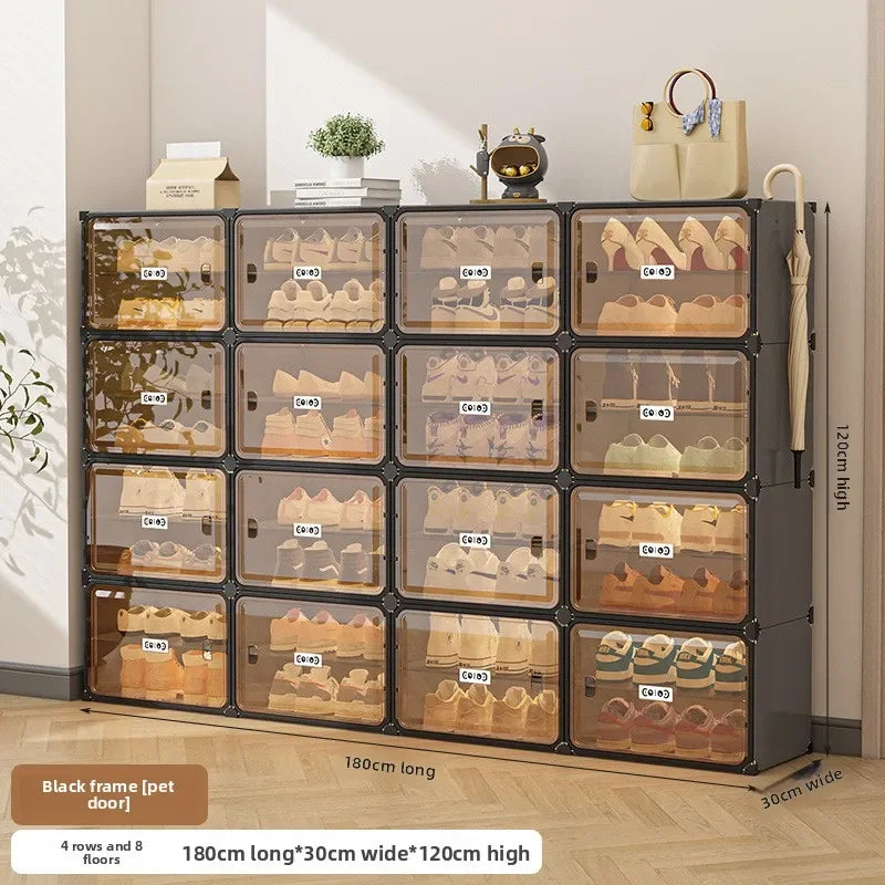 Multi-functional Simple Shoe Rack Plastic Household Indoor Door