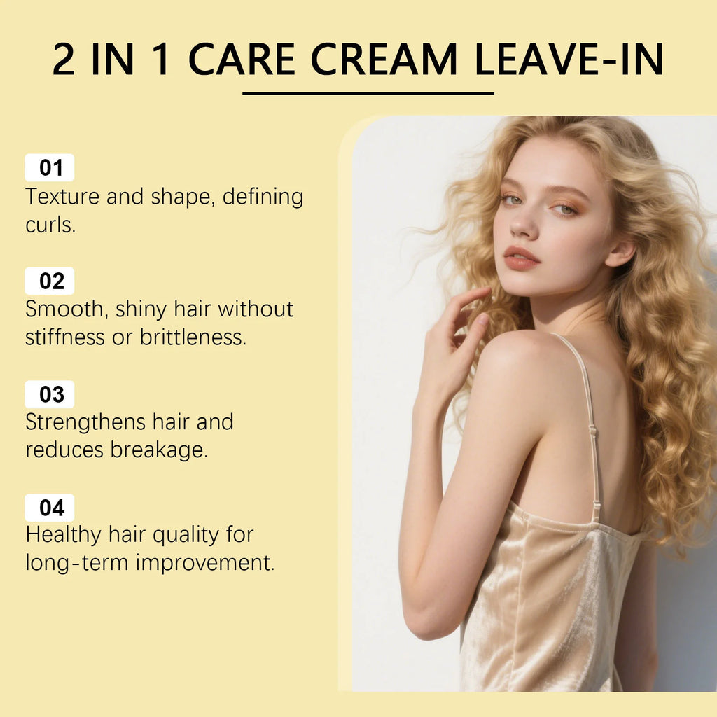 HOEGOA Leave-In Conditioner Cream – Anti-Frizz Deep Repair Leave-In Conditioner Oasis Select