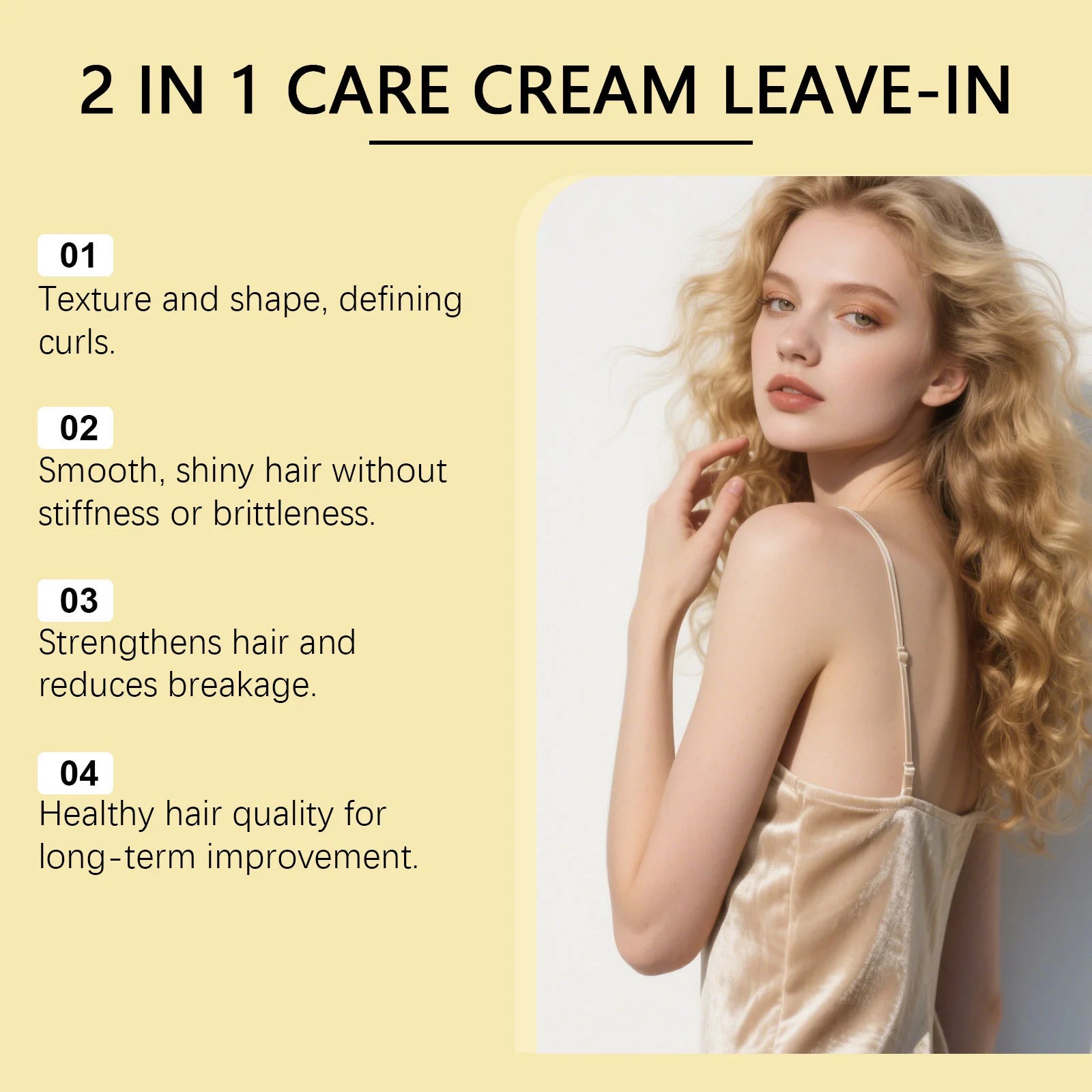 HOEGOA Leave-In Conditioner Cream – Anti-Frizz Deep Repair Leave-In Conditioner Oasis Select