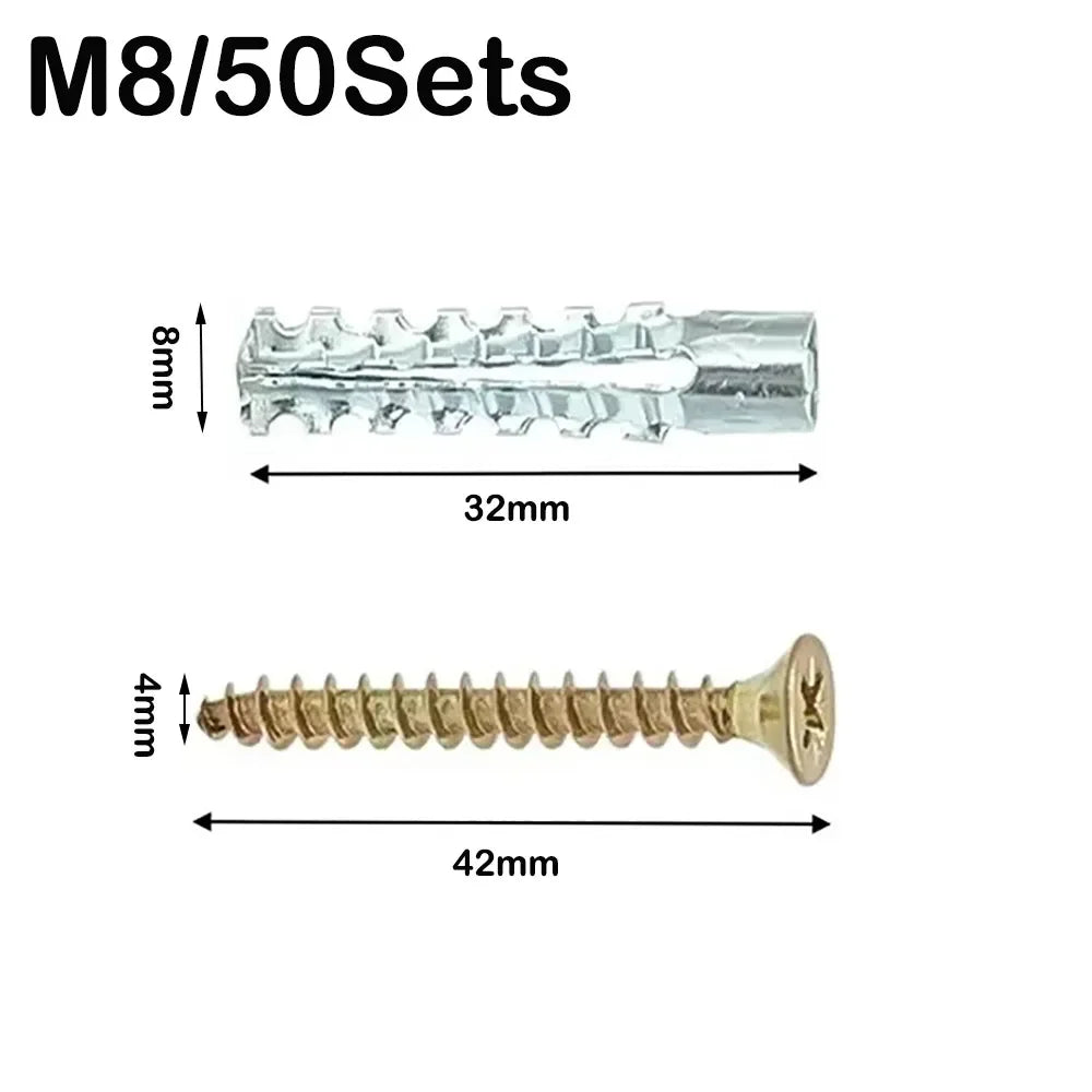 Metal Expansion Screws & Anchor Bolts | Carbon Steel 20–100 Sets