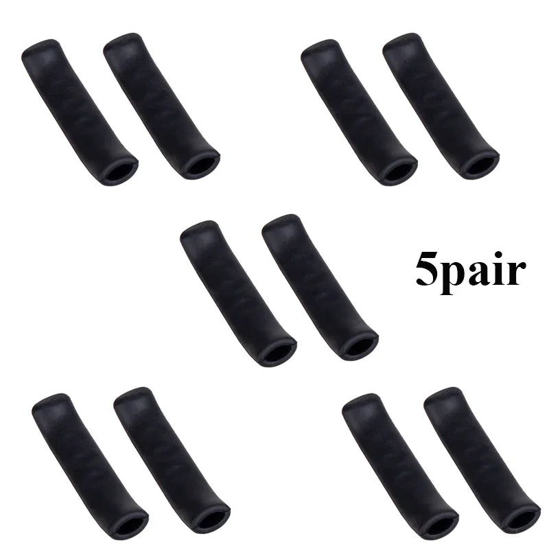 1/2/5pairs Bicycle Brake Handle Cover Silicone MTB Grip Gloves Anti Slip Bicycle Protective Equipment Bicycle Accessories Oasis Select 5pair Black
