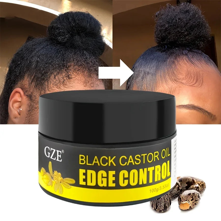 GZE Black Castor Braid, Loc & Twist Gel – Coconut Oil Edge Control