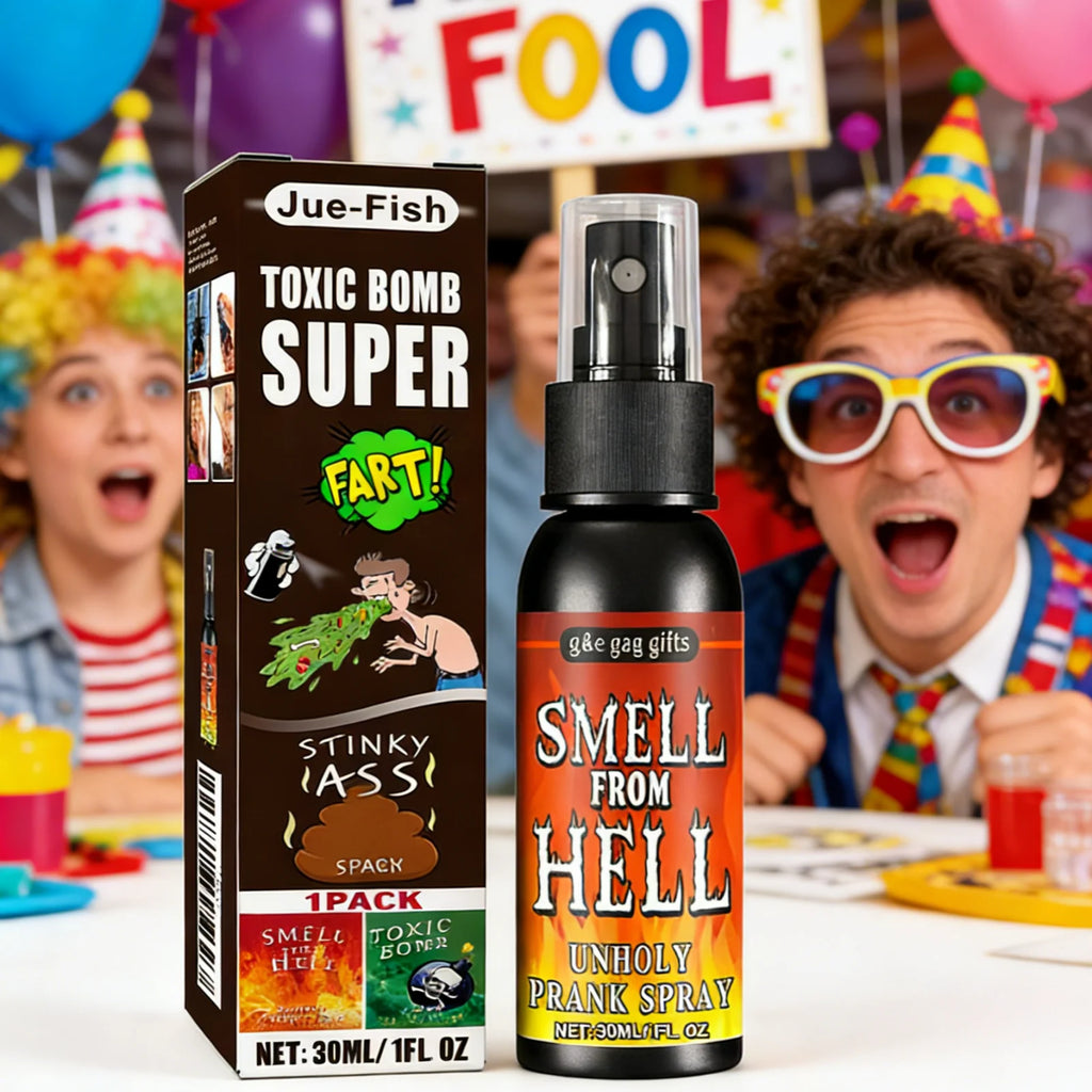 Jue Fish Fart Spray for April Fools' Day Gag Gifts Stinky Effect Funny Tricks Portable Bottle Non Toxic Smells Prank Spray 30ml Oasis Select