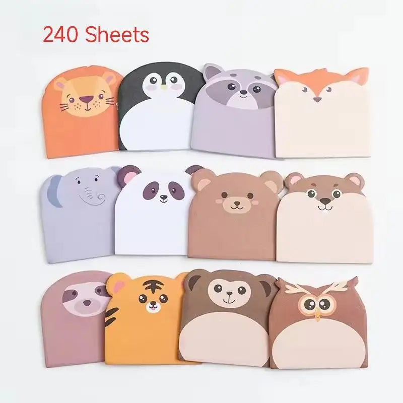 240/960 Sheets Large Capacity Adhesive Animal Shaped Memo Pads Cartoon Cute And Interesting Animal Shaped Sticky Notes Oasis Select Fantastic Beasts