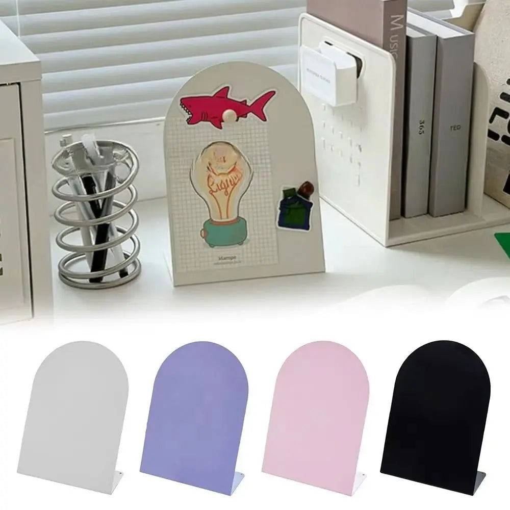 Metal Desktop Message Board Standing Plates Ornament Large Capacity Message Board Storage Board Decorative Oasis Select