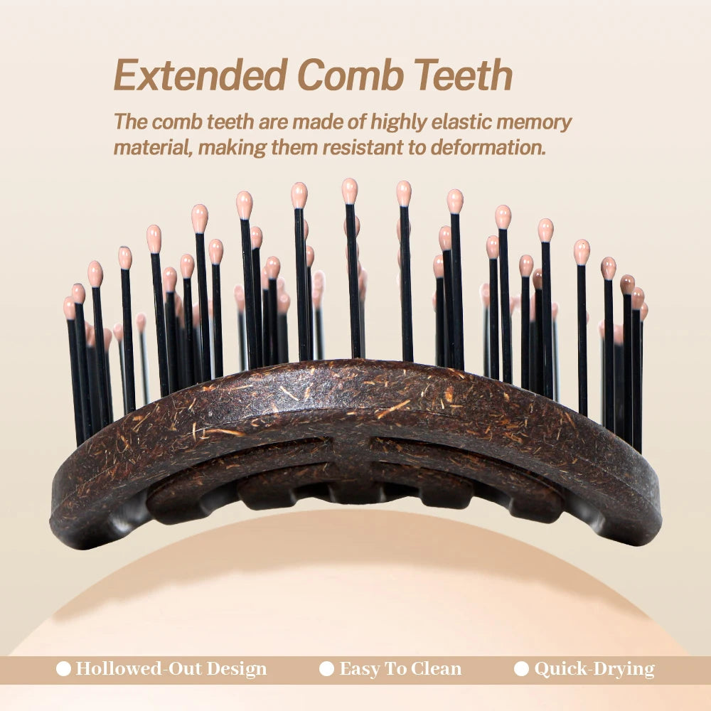 Hollow Hair Brush Detangling Comb Fluffy Nylon Anit- static Women Wet Scalp Massage Dry And Wet Use Salon Styling Tools Oasis Select