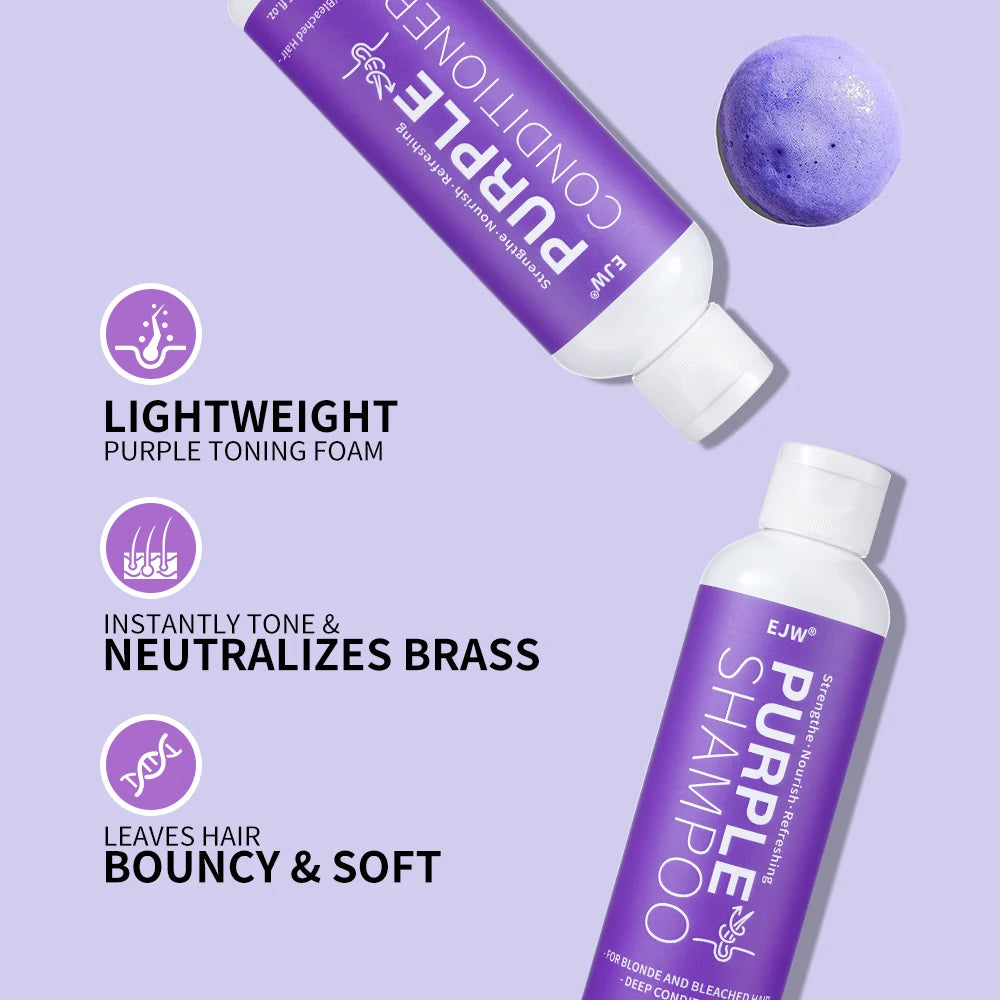 Purple Shampoo & Conditioner Set – Blonde, Gray & Color-Treated Purple Shampoo Set Oasis Select