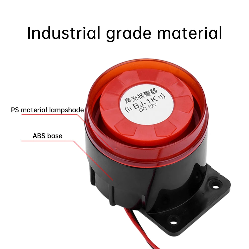 BJ-1K 12V 24V 220V Buzzer High Decibel Sound and Light Alarm Anti-theft Dual Audio Electronic Horn Waterproof Dustproof Oasis Select