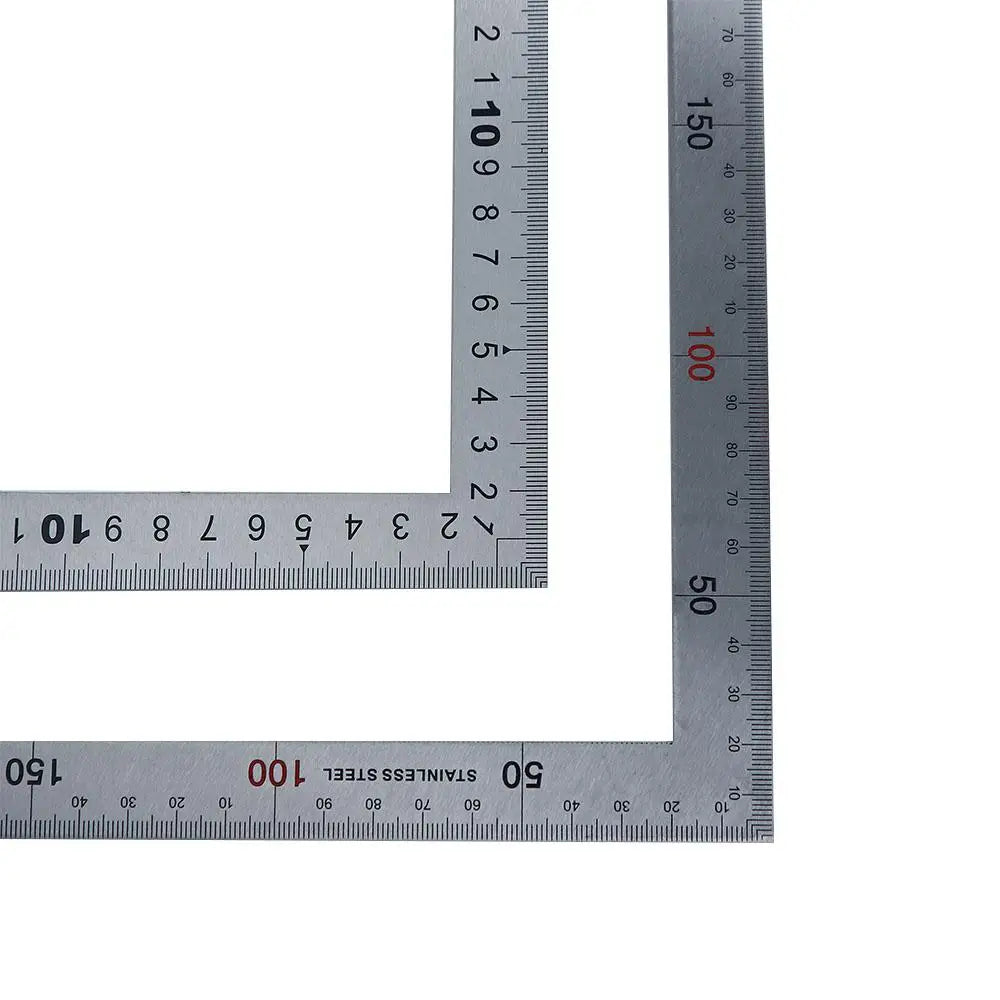 Stainless Steel L Shape Ruler Double Sided Ruler Measuring Tool Metal Straight 90 Degree Angle Ruler for Office School Supplies Oasis Select