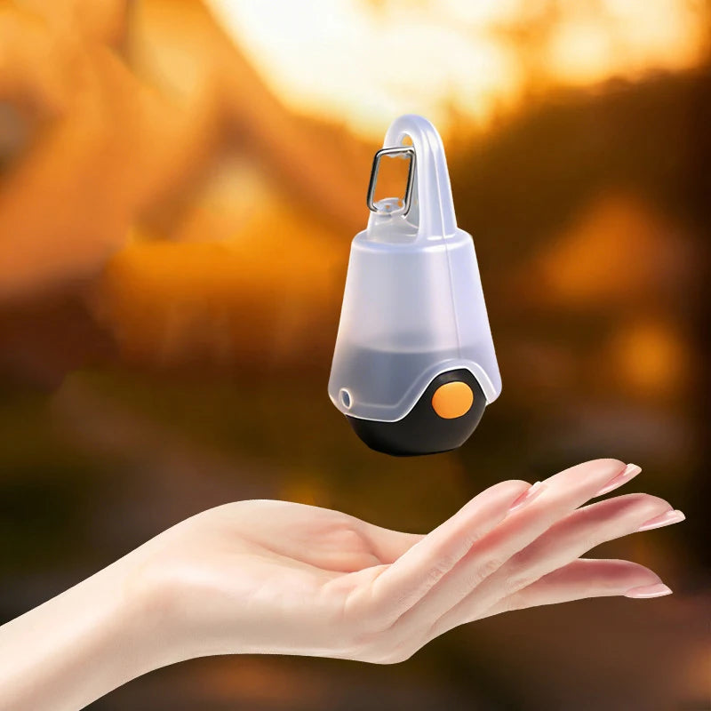 LED Mini Camping Lamp – Rechargeable COB Flashlight, 4 Modes