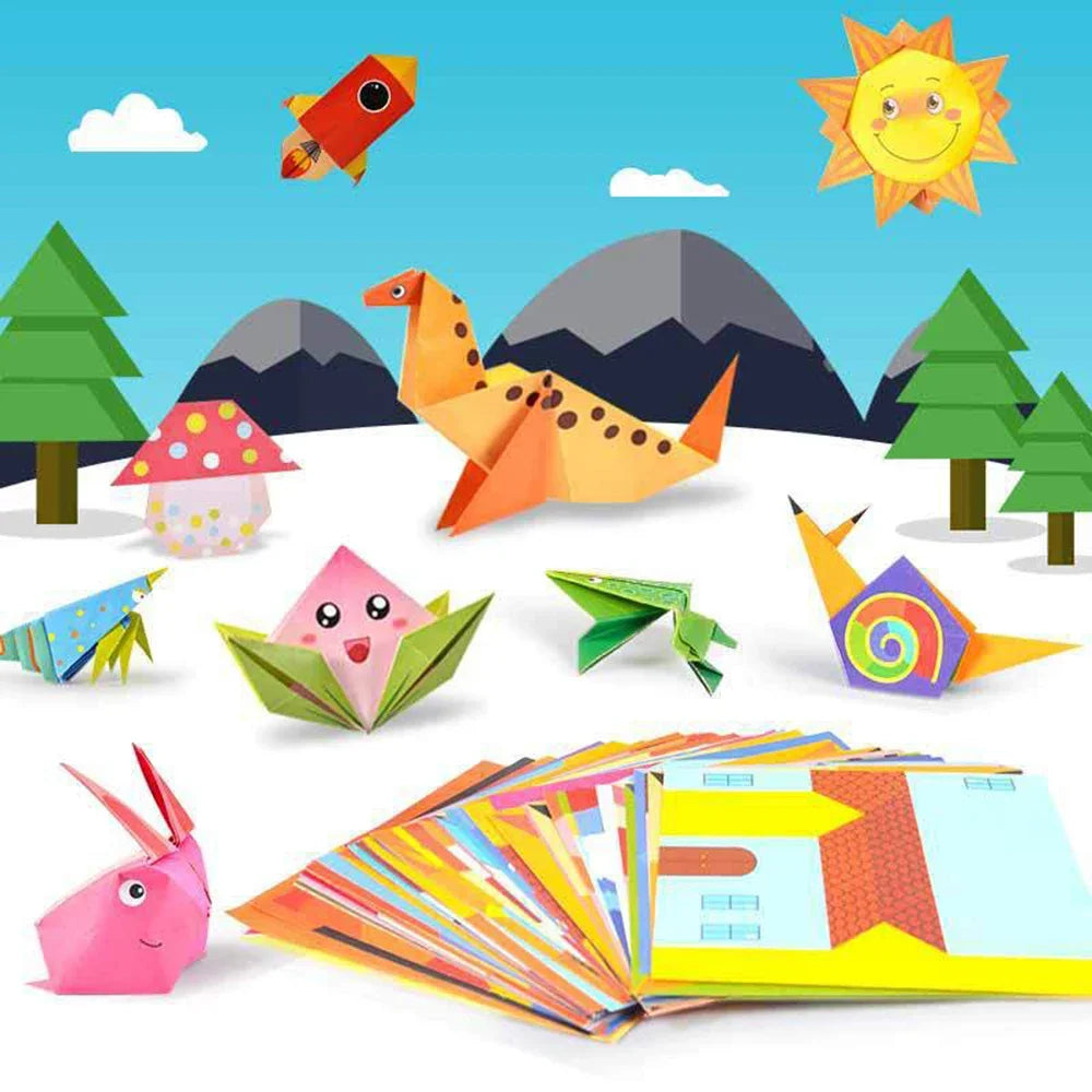 54 Montessori toys, handmade DIY toys for children, 3D cartoon animal origami, handmade paper art Oasis Select