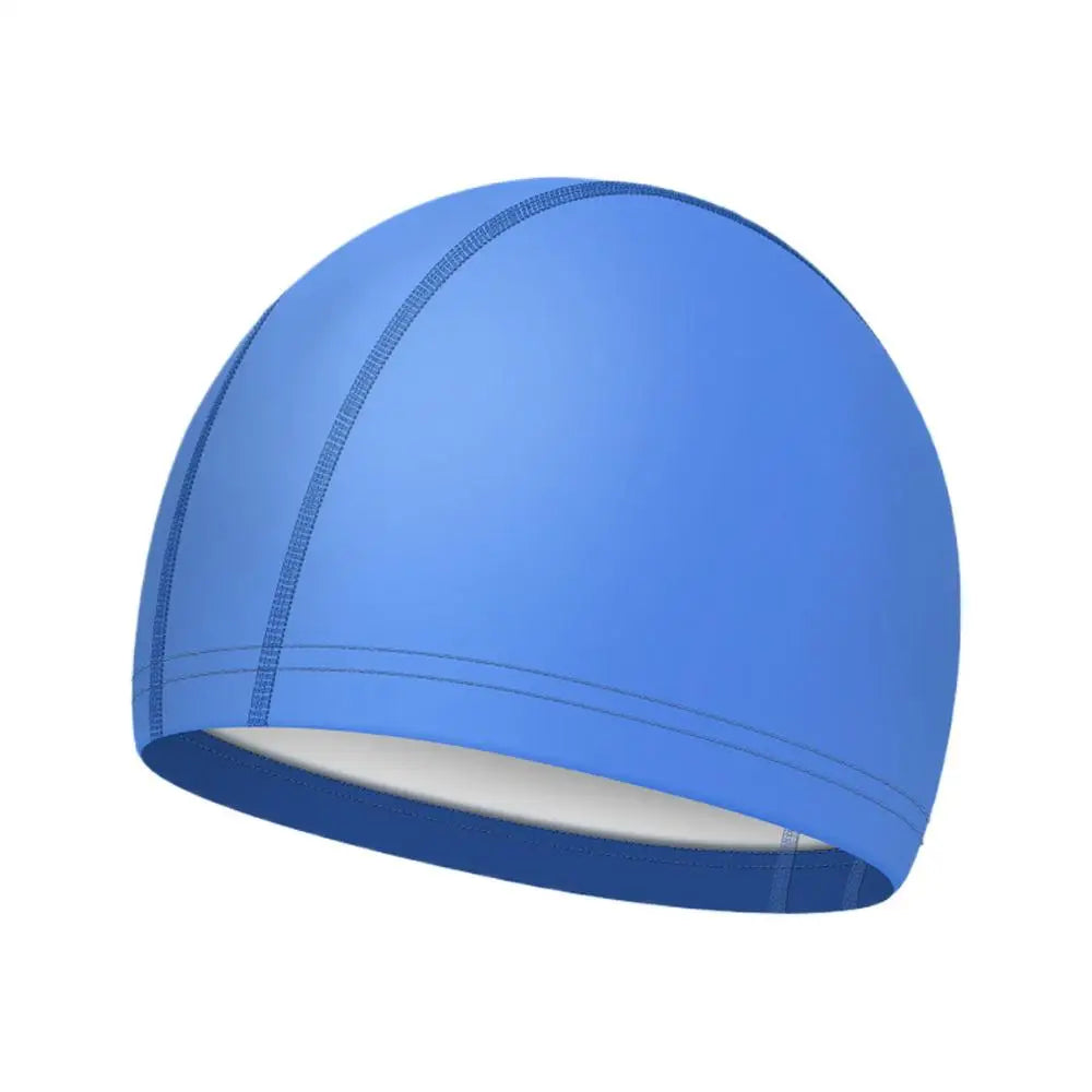 Swimming Caps Waterproof Swim Pool Hat Water Sport Protect Ears Long Hair Bathing Caps For Children Adults Swimming Accessories Oasis Select For adult blue