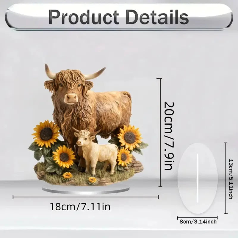 2D Colorful Animal Acrylic Ornaments Colorful Cat Figurine Decoration Kitten Standing Miniature Desktop Decoration For Home Oasis Select B16