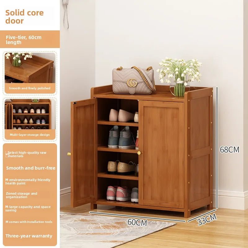 Shoe cabinet entrance household indoor shoe rack multi-layer home storage provincial space dormitory rental house shoe cabinet Oasis Select 2 doors 5th floor 01
