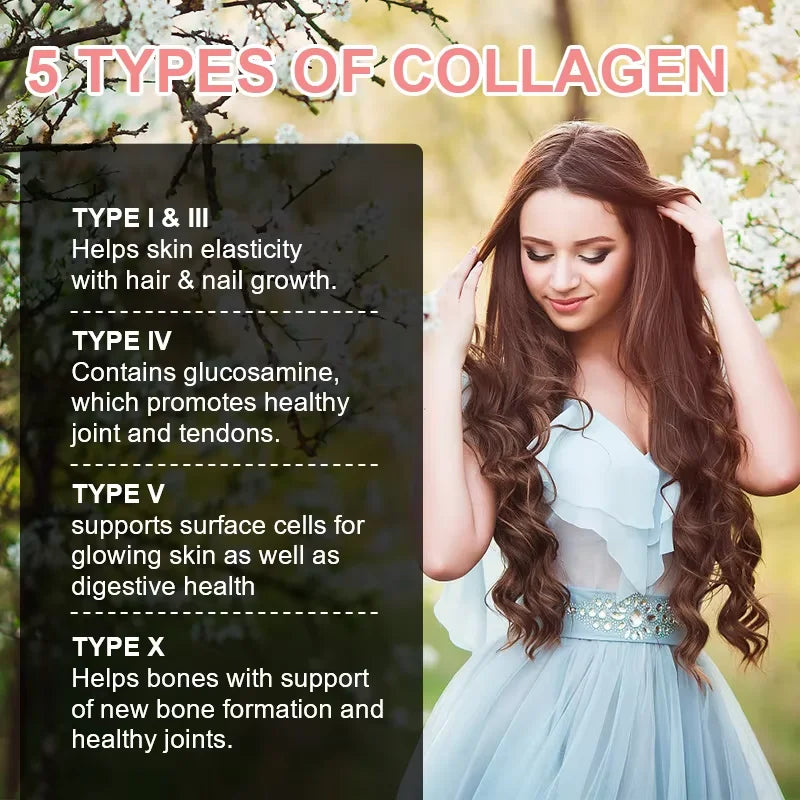 BEWORTHS Collagen Capsules Type I, II, III, V & X Hydrolyzes Protein Collagen Peptides Immune System and Skin, Joint Health Oasis Select