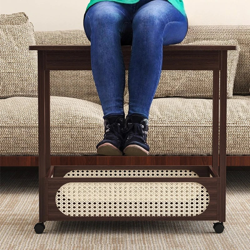 wheels movable multi-functional folding coffee table living room sofa side few solid wood tea table multi-purpose folding table Oasis Select