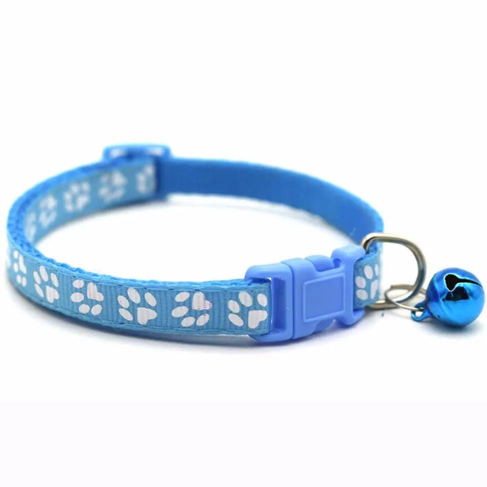 Adjustable Cat & Puppy Collar with Bell | 12 Colors | Nylon