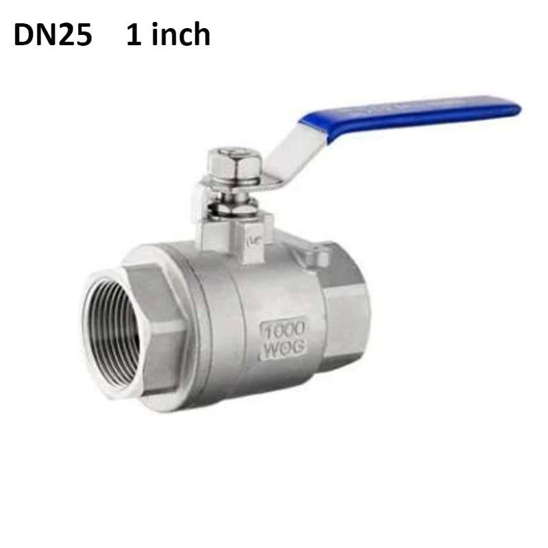 304 stainless steel internal thread two-piece ball valve 1/4 3/8 1/2 "3/4" 1 "2" BSP water gas oil switch adapter Oasis Select DN25 1 inch 304 Stainless steel